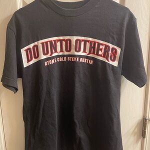 Vintage WWF Stone Cold Steve Austin Black and Red Graphic Tee Rare